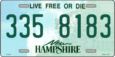 NH license plate 3358183