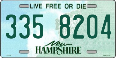 NH license plate 3358204
