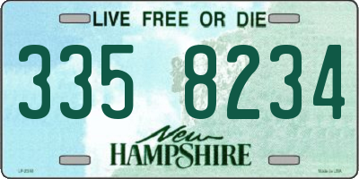 NH license plate 3358234