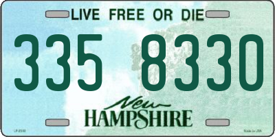NH license plate 3358330