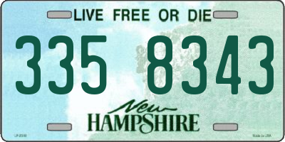 NH license plate 3358343