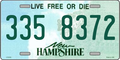 NH license plate 3358372