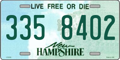 NH license plate 3358402