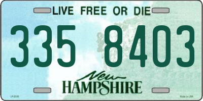 NH license plate 3358403