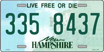 NH license plate 3358437