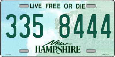NH license plate 3358444