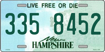 NH license plate 3358452