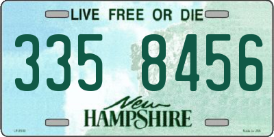 NH license plate 3358456