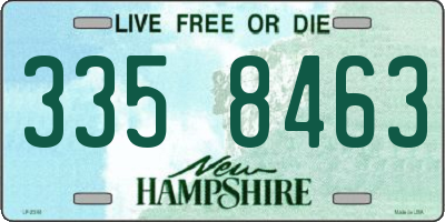 NH license plate 3358463