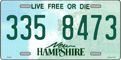 NH license plate 3358473