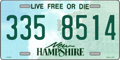 NH license plate 3358514