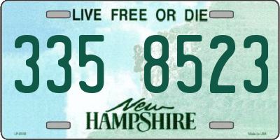 NH license plate 3358523