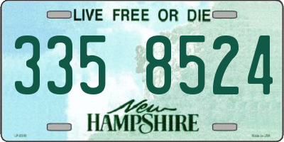 NH license plate 3358524