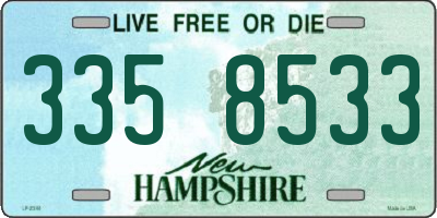 NH license plate 3358533
