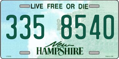 NH license plate 3358540