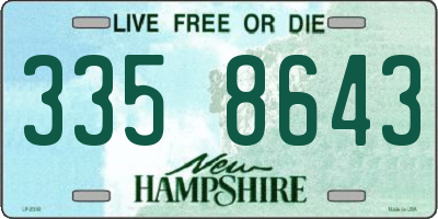 NH license plate 3358643