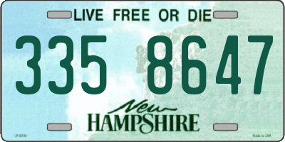 NH license plate 3358647