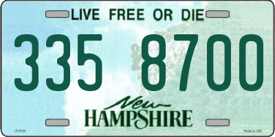 NH license plate 3358700