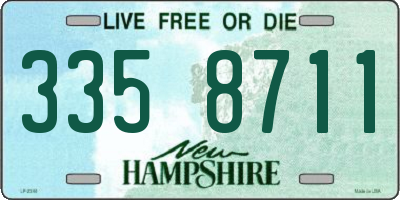 NH license plate 3358711