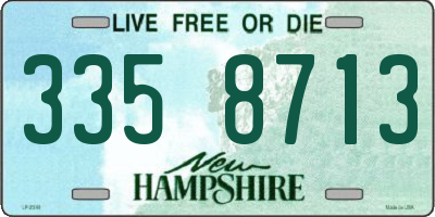 NH license plate 3358713