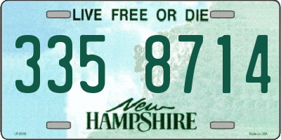 NH license plate 3358714