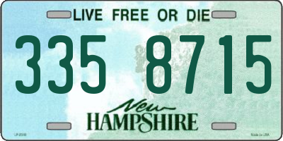 NH license plate 3358715