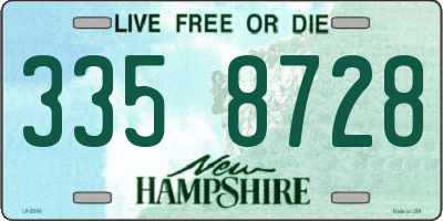 NH license plate 3358728