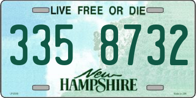 NH license plate 3358732