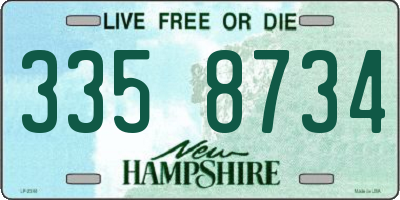 NH license plate 3358734