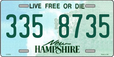 NH license plate 3358735