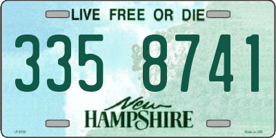 NH license plate 3358741