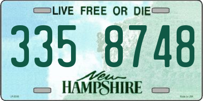 NH license plate 3358748