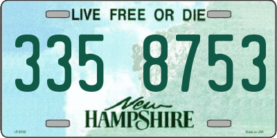 NH license plate 3358753