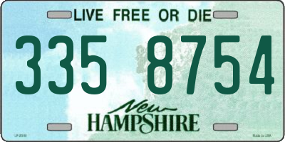 NH license plate 3358754