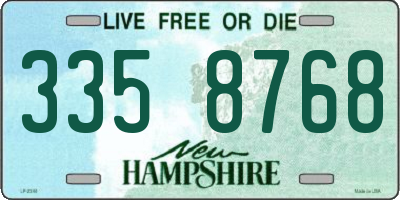 NH license plate 3358768
