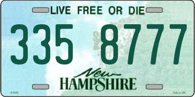 NH license plate 3358777
