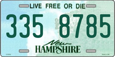 NH license plate 3358785