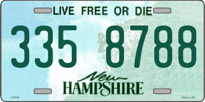 NH license plate 3358788