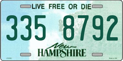 NH license plate 3358792