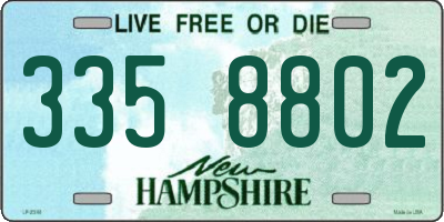 NH license plate 3358802