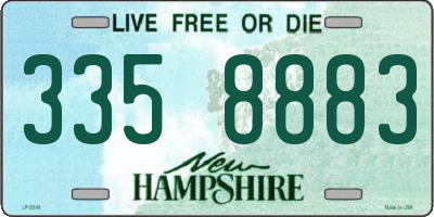 NH license plate 3358883