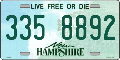 NH license plate 3358892