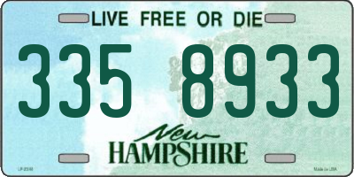 NH license plate 3358933
