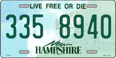 NH license plate 3358940