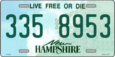 NH license plate 3358953