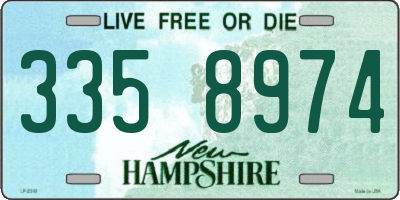 NH license plate 3358974