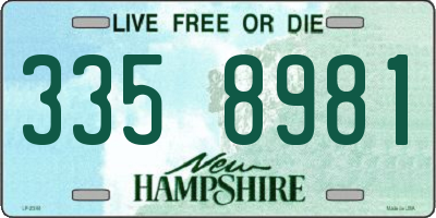 NH license plate 3358981