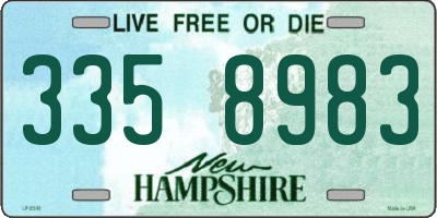 NH license plate 3358983