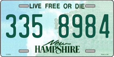 NH license plate 3358984