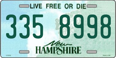 NH license plate 3358998